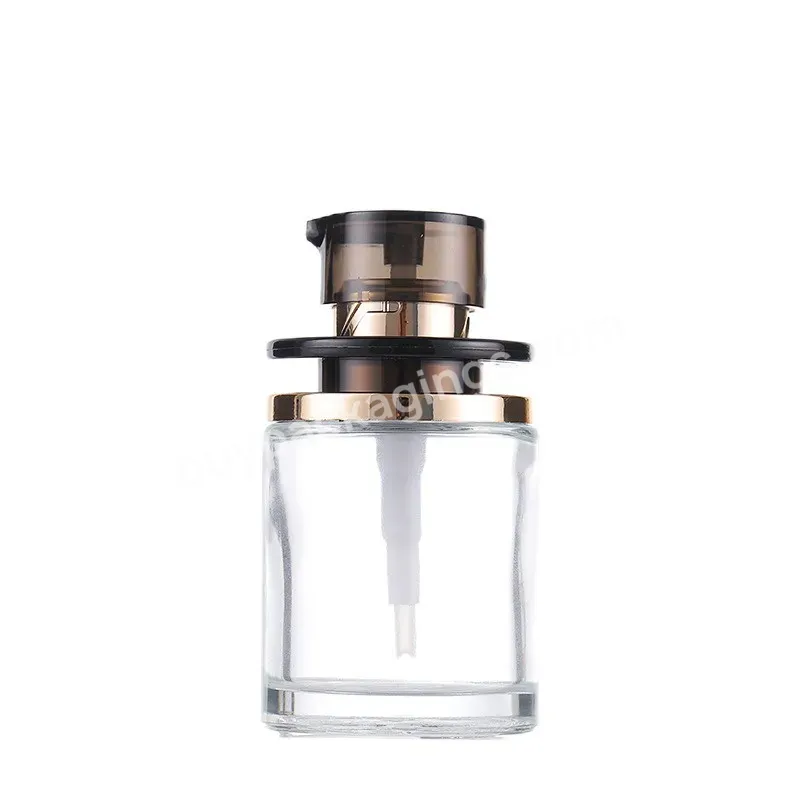 Wholesale Empty Round Glass Foundation Bottle Twist Lock Lotion Pump Bottle 30ml Lotion Bottle