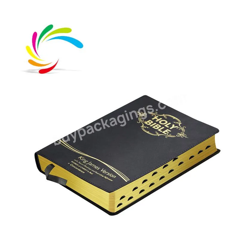 wholesale European and US high quality new design hardcover book printing premium cloth cover holy bible kjv bibles book