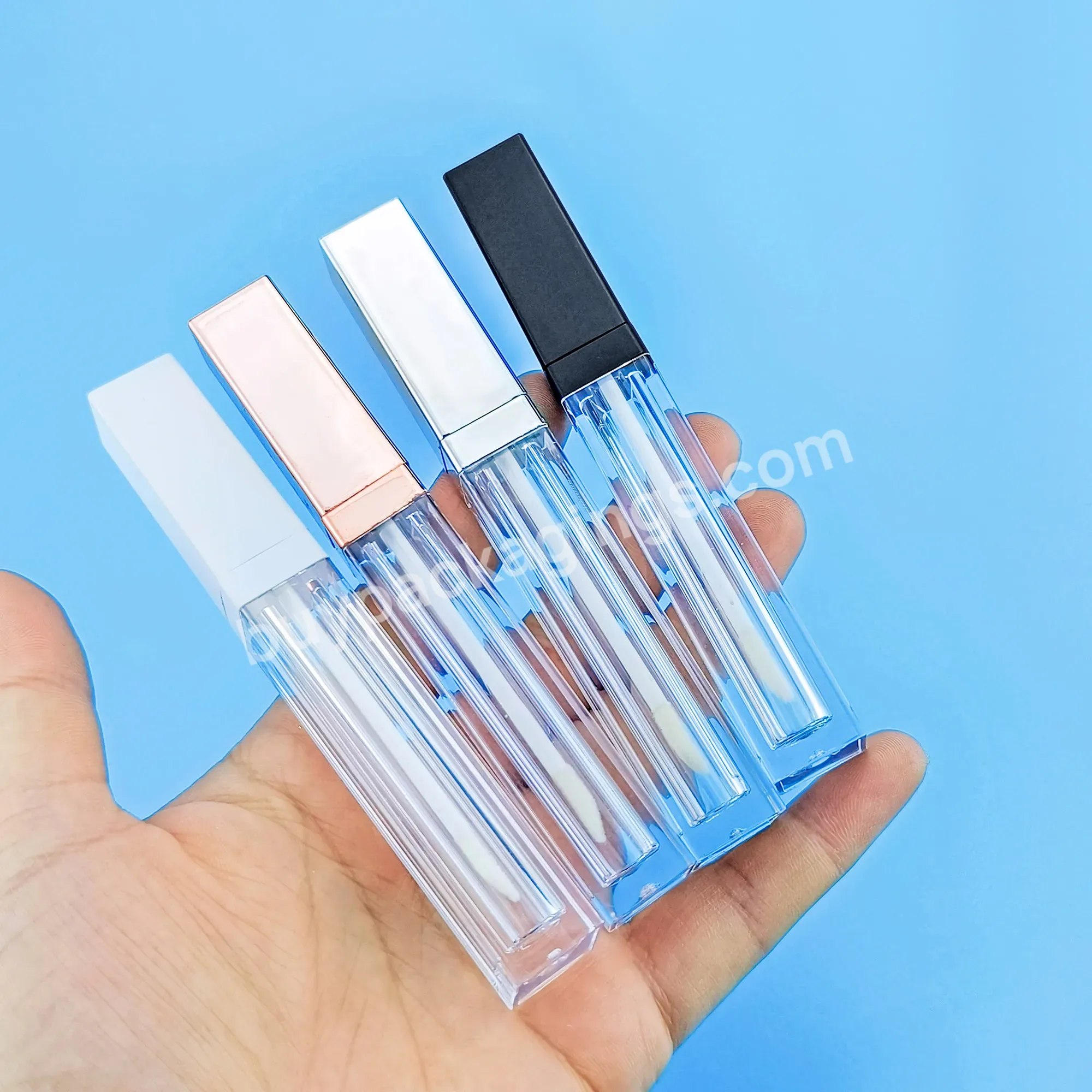 Wholesale Eyeliner Mascara Empty Square Lipstick Container Clear 5ml Cosmetic Lip Gloss Tube