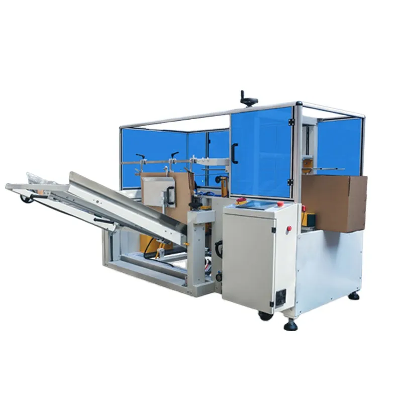 Wholesale Factory automatic vertical carton packaging mailing express parcel tape bottom sealing machine