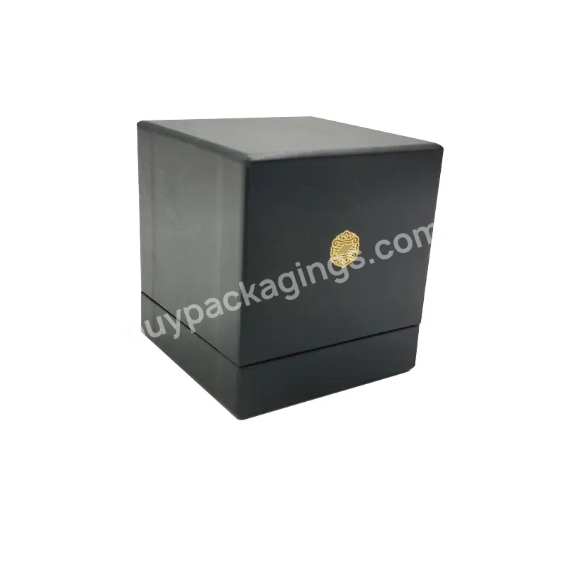 Wholesale Factory Custom Black Rigid Cardboard Gold Foil Stamping Logo Gift Packaging Box