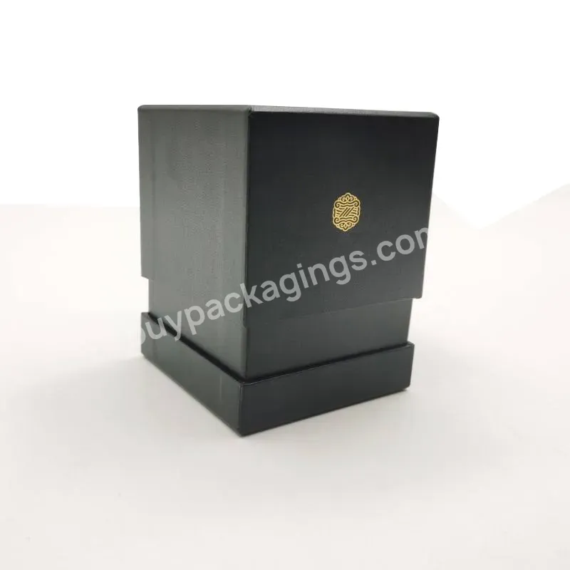 Wholesale Factory Custom Black Rigid Cardboard Gold Foil Stamping Logo Gift Packaging Box