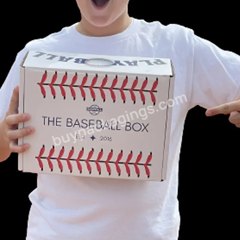 Wholesale Factory Custom Color White Board Corrugated Paper Box Cardboard Shipping Baseball Box