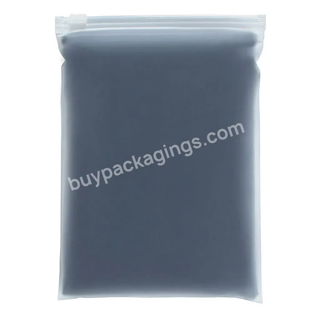 Wholesale Factory Custom Your Logo Printed Clothing Garment T-shirt Frosted Plastic Package Zipper Bag