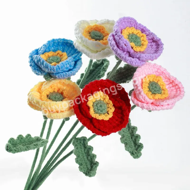 Wholesale Finished Handmade Yucca Knitting Wool Bouquet Mother's Day Women's Day Gift Crochet Flowers - Buy Yu Beauty Crochet Flower,Hand-woven Flowers,Crochet Flower Bouquet.