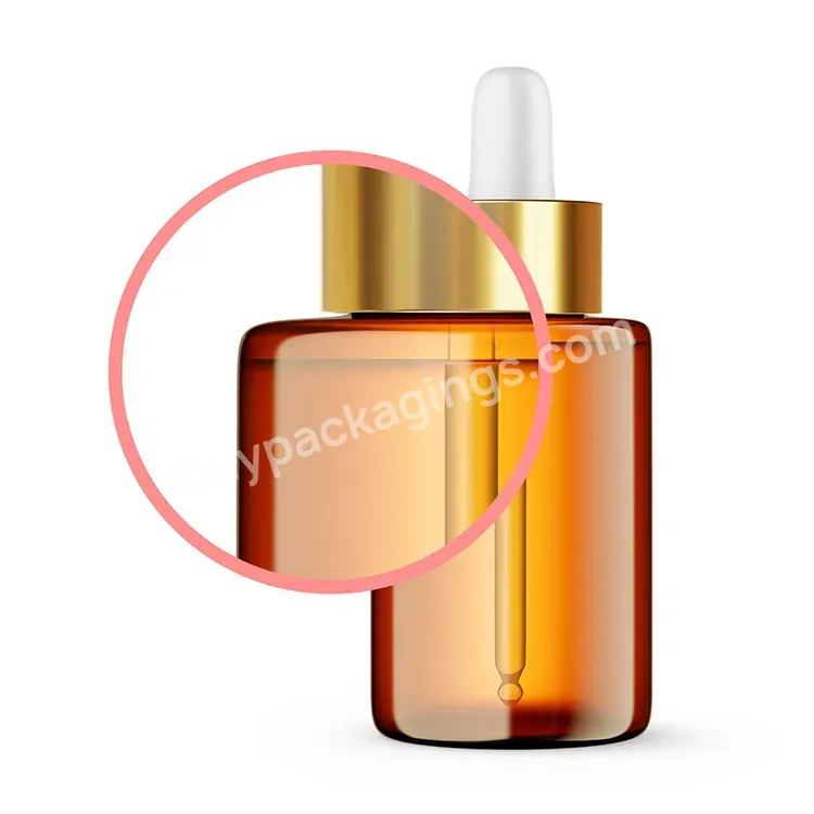 Wholesale Flat Shoulder 30ml Serum Bottle Glass Dropper Bottle For Essential Oils