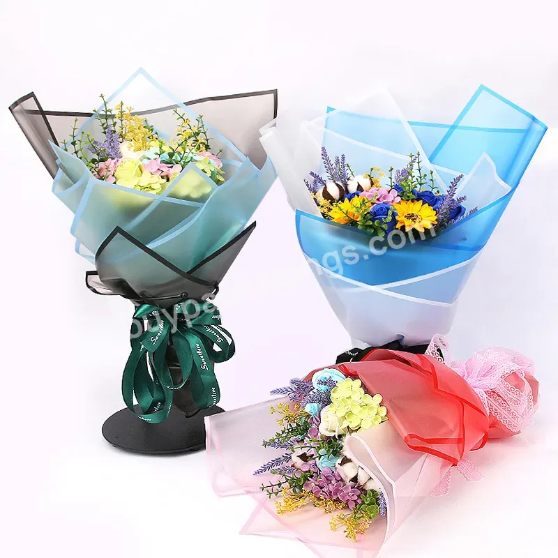 Wholesale Flower Packaging Waterproof Matte Paper Gift Wrapping Plastic Paper Floral Bouquet Wrapping Paper