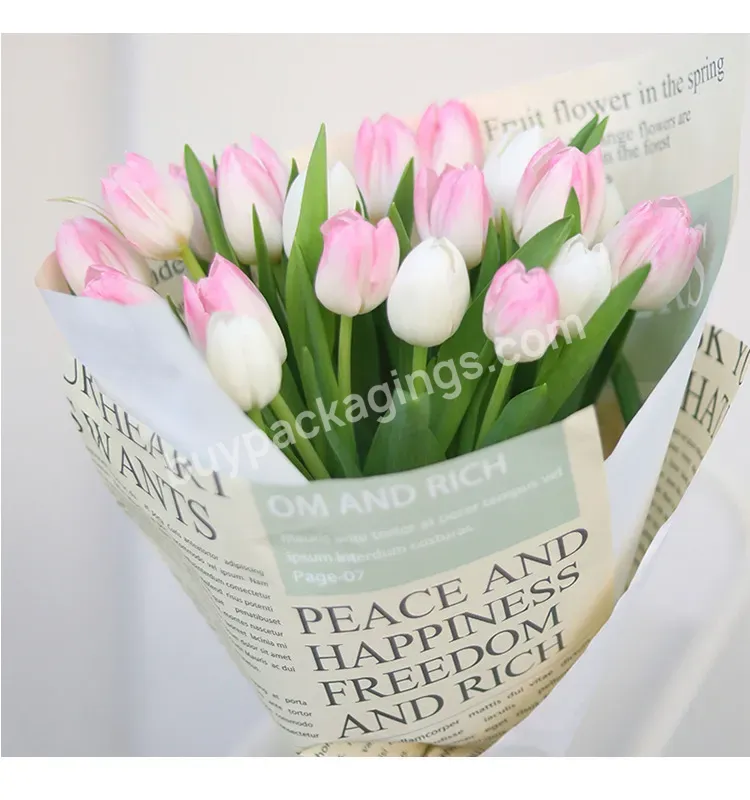 Wholesale Flowers Color Newspaper Rose Paper Flower Gift Party Wrapping Paper Packaging Gift Florist Wrapping Paper