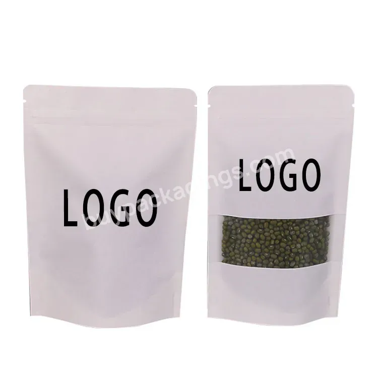 Wholesale Food Grade Custom Treat Kraft Paper Bag Flat Bottom