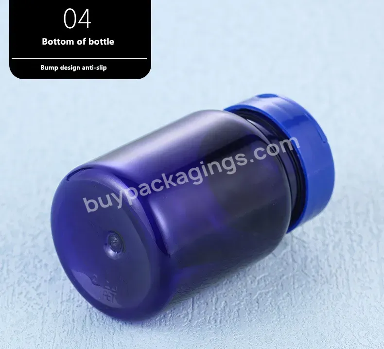 Wholesale Food Grade Jar 60cc Pet Pill Bottle Plastic Medical Bottle Supplement Bottle With Screw Cap