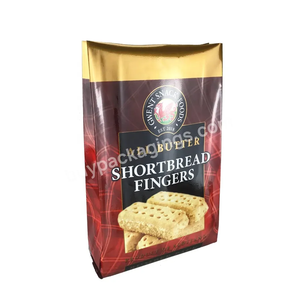 Wholesale Food Grade Side Gusset Biscuit Pouch Aluminum Laminated Foil Custom Snack Food Packaging Bag