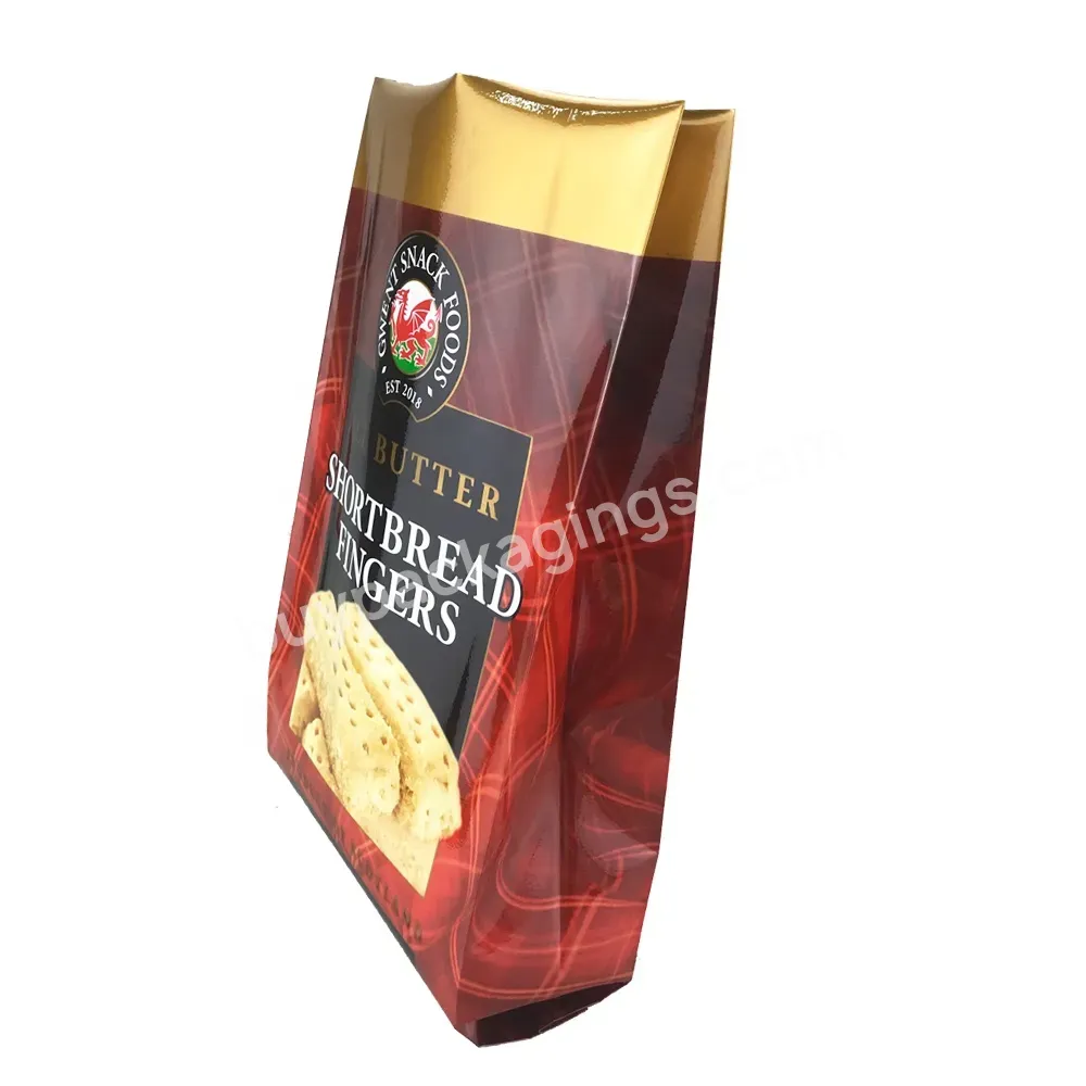 Wholesale Food Grade Side Gusset Biscuit Pouch Aluminum Laminated Foil Custom Snack Food Packaging Bag