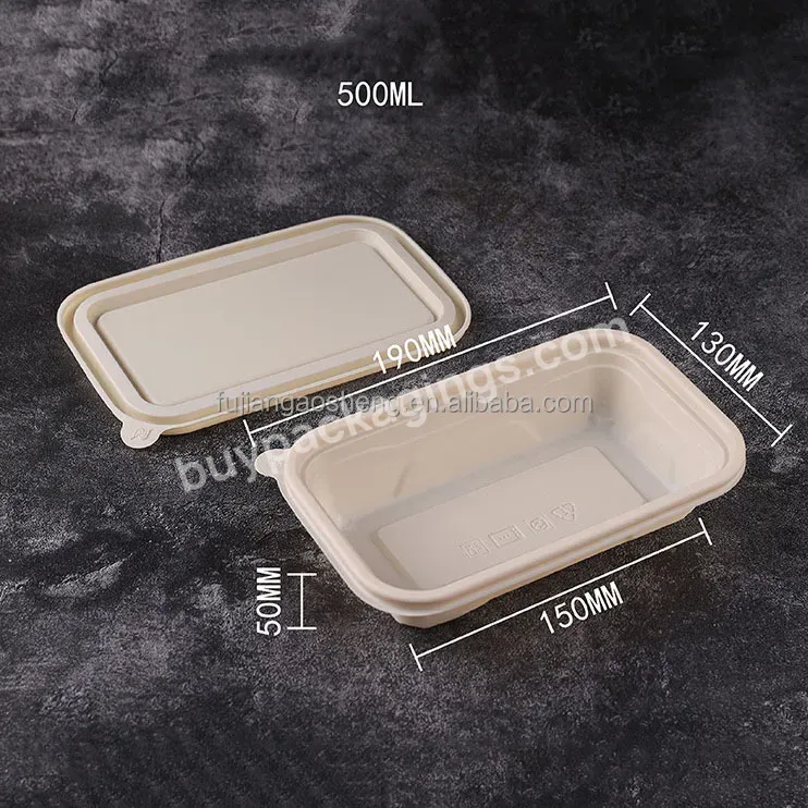 Wholesale Food Grade The Takeout Packaging Box Stamped With Logo Disposable Corn Starch Degradable Round Bowl With Cover - Buy One Time Used Bowl,Plastic Food Packaging Box,Degradable Round Bowl.