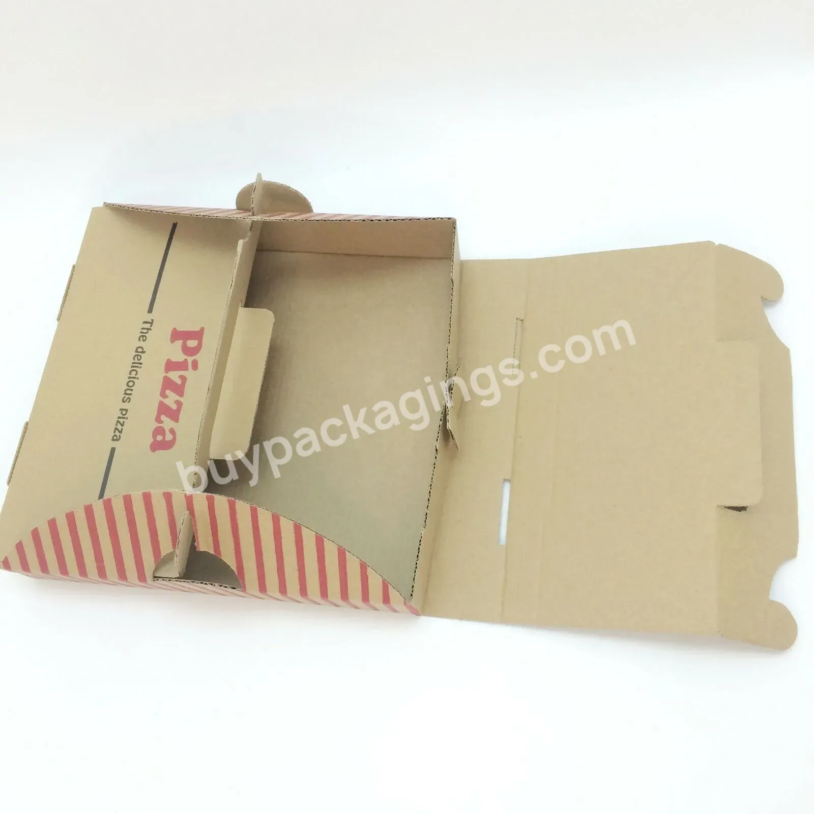 Wholesale Food Takeout Packaging Disposable Box 16-inch Pizza Box With Handle Pizza Box For Seller