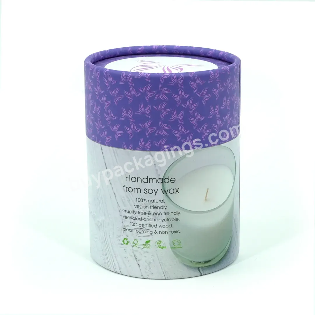 Wholesale Free Design Custom Color Biodegradable Cardboard Kraft Paper Tubes For Candle Packaging