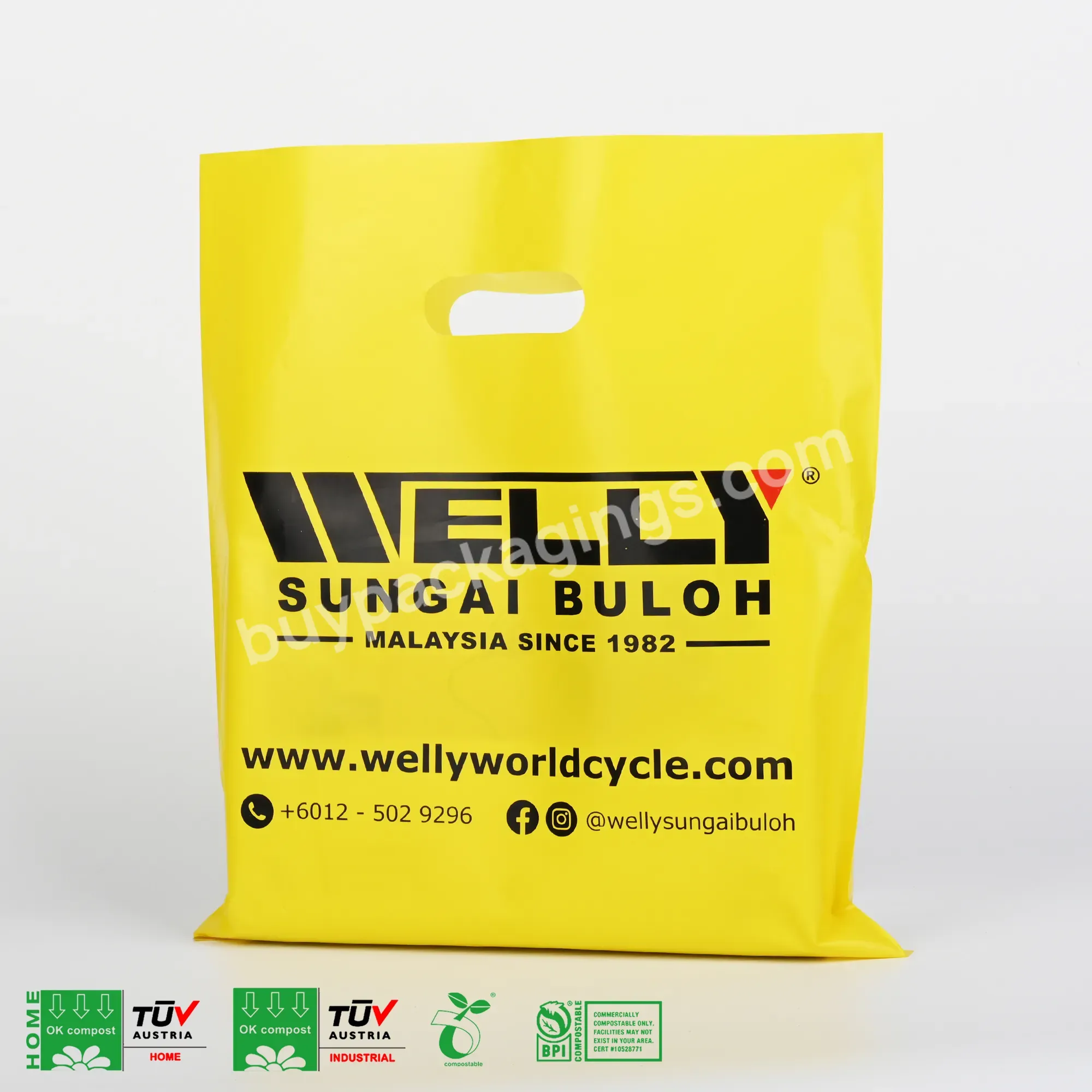 Wholesale Frosted Die Cut Plastic Bag Waterproof Reusable Shopping Bags Transparent Shopping Bags With Logo