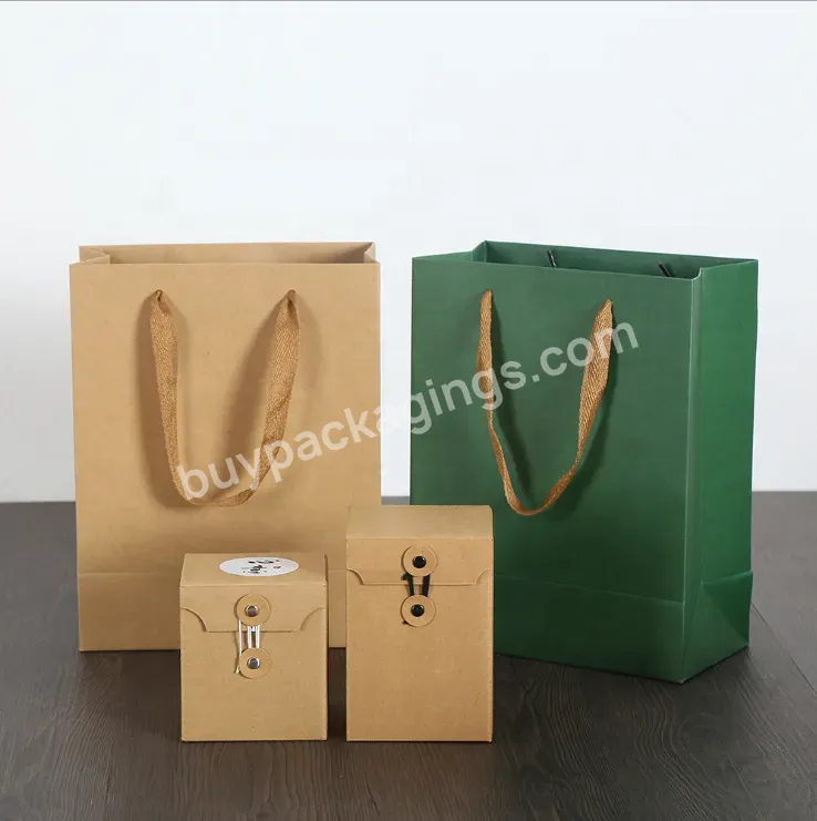 Wholesale Gift Shopping Paper Logo Customized Simple Fashion Handbag Kraft Paper Bags With Handles