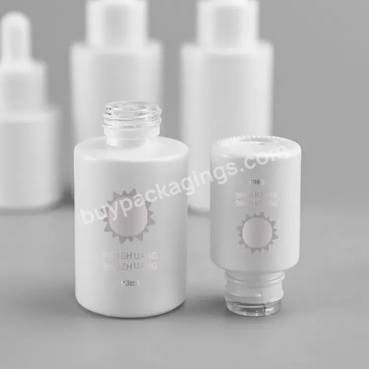 Wholesale Glass Bottle Serum Bottles15ml 20ml 30ml 40ml 50ml White Empty Glass Dropper Essential Oil Bottle