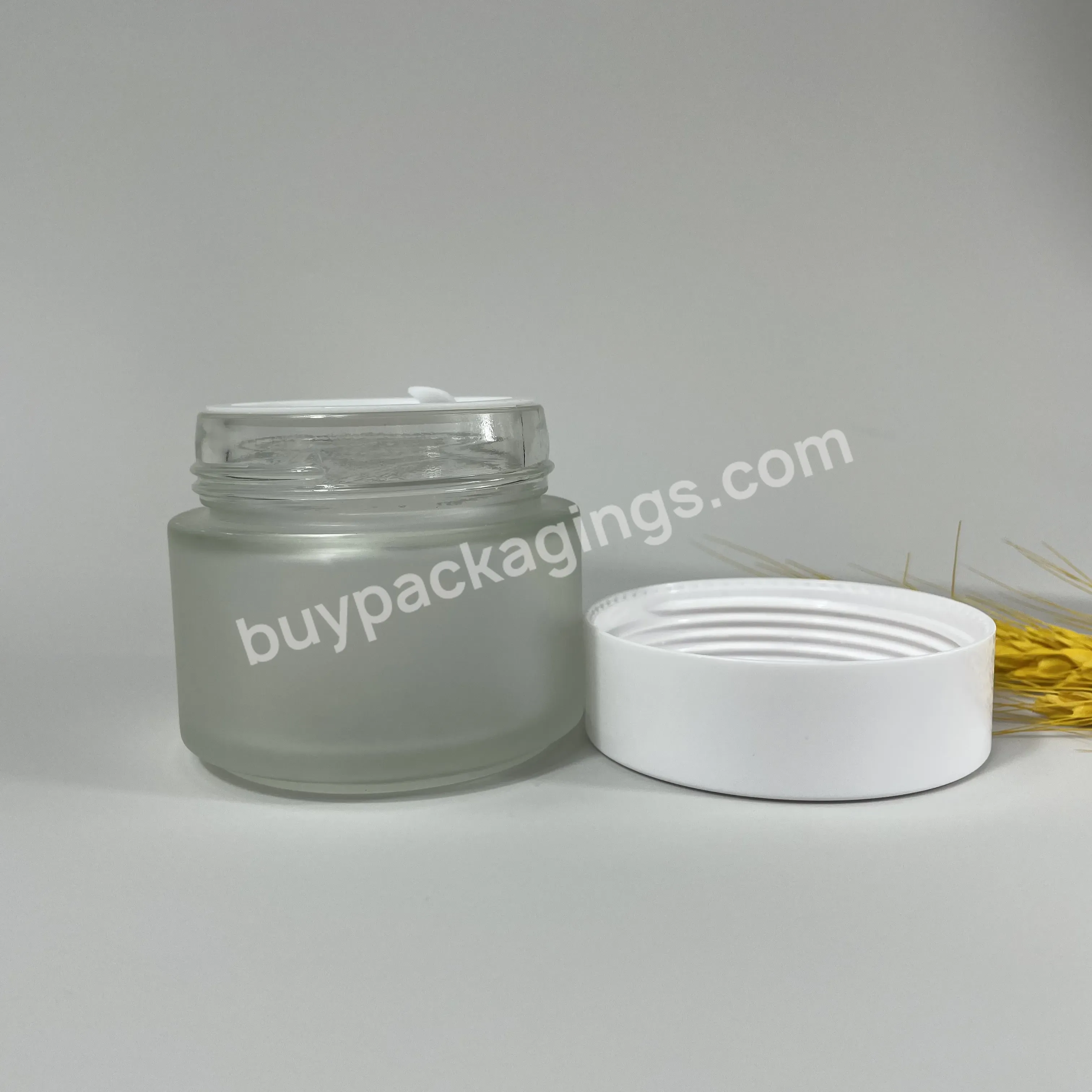 Wholesale Glass Cosmetics Containers Empty Skin Care Face Cream Glass Cosmetic Jar