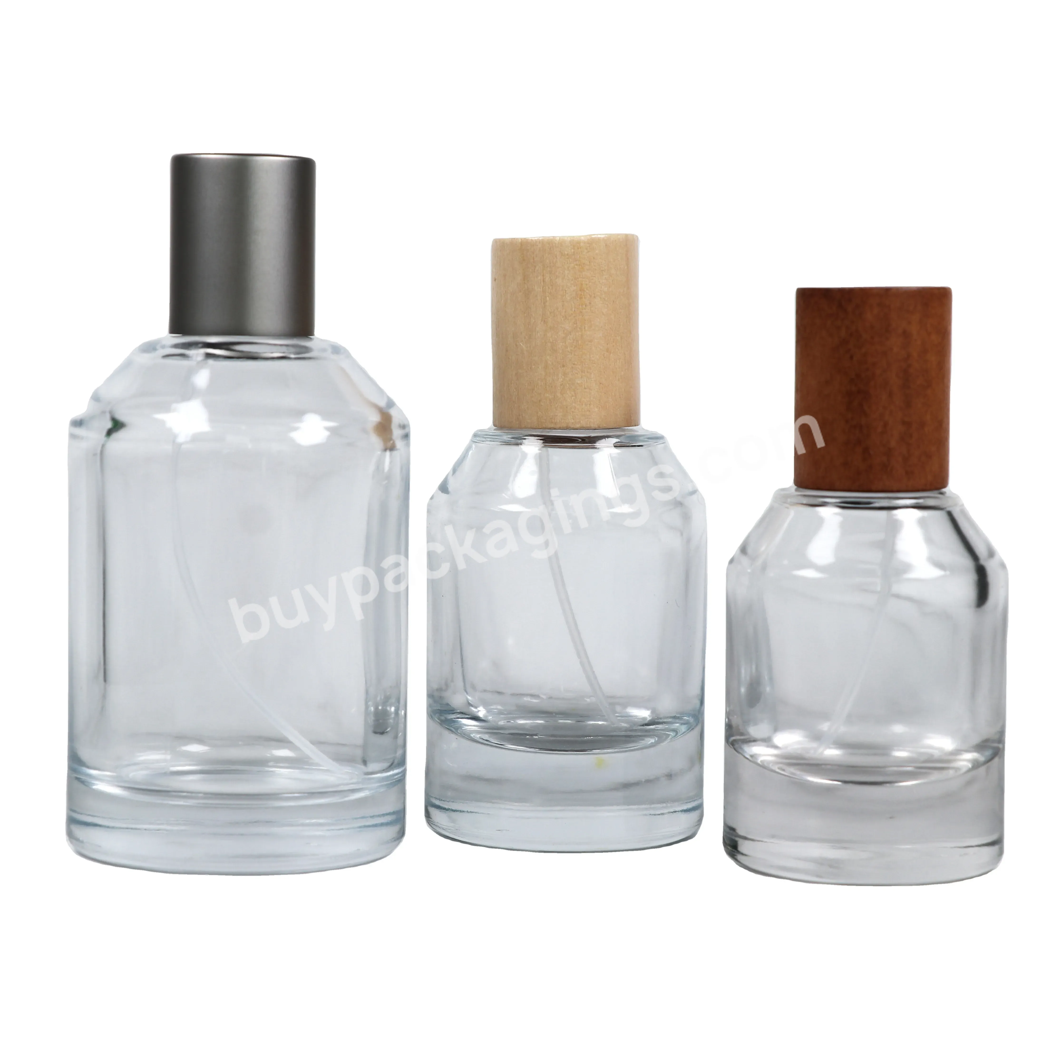 Wholesale Glass Skincare Packaging 30ml Cosmetic Perfume Diagonal Shoulder Sprayer Glass Bottle 50ml 100ml