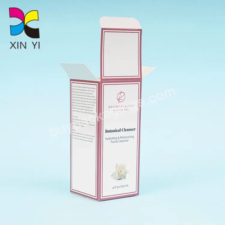 Wholesale Glossy Lotion Paper Box Serum Oil Cream Package Cosmetics Box