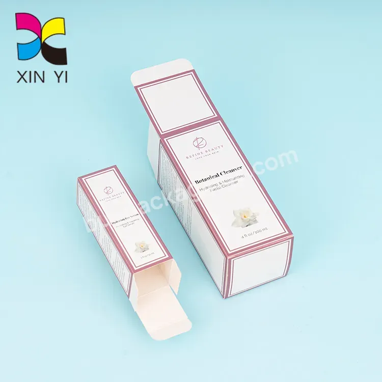 Wholesale Glossy Lotion Paper Box Serum Oil Cream Package Cosmetics Box