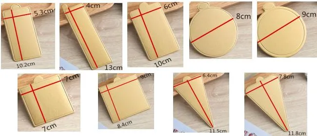 Wholesale Gold And Silver SquareRoundRectangleTriangle Mini Mousse Base Dessert Cake Board