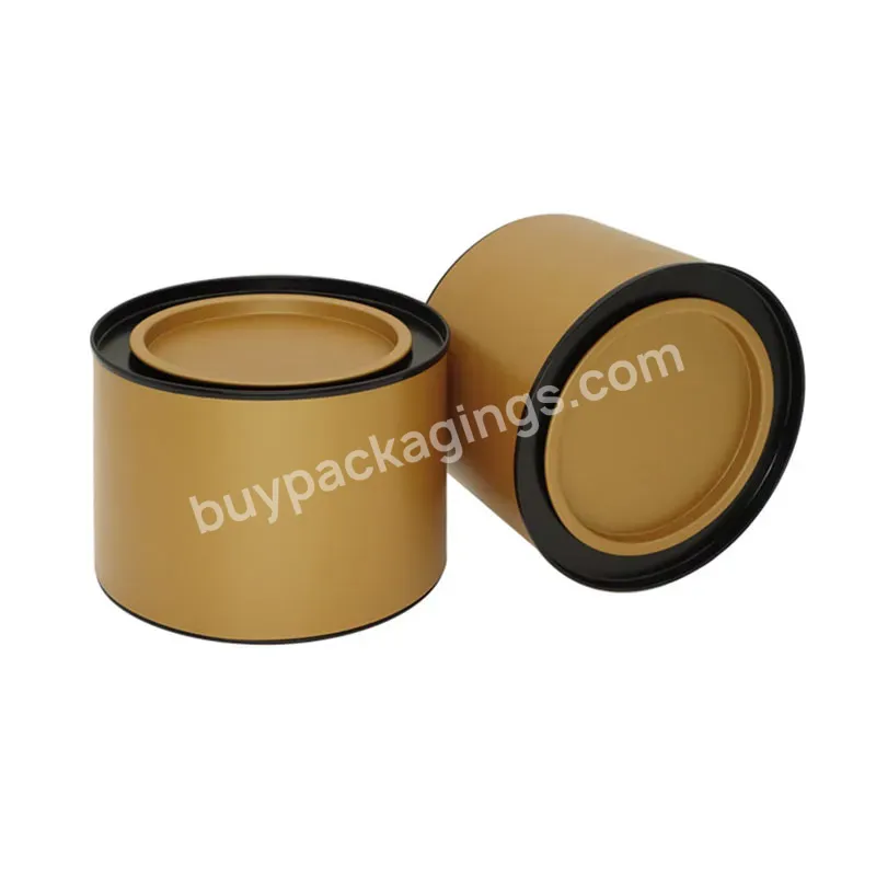 Wholesale Grind Arenaceous Tin Box Custom Logo Round Tin Box For Tea Coffee Packaging Box Tea Tin Packaging