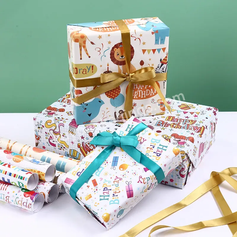 Wholesale Happy Birthday Design Wrapping Paper Hot Sale Cheap Price Birthday Gift Wrapping Paper