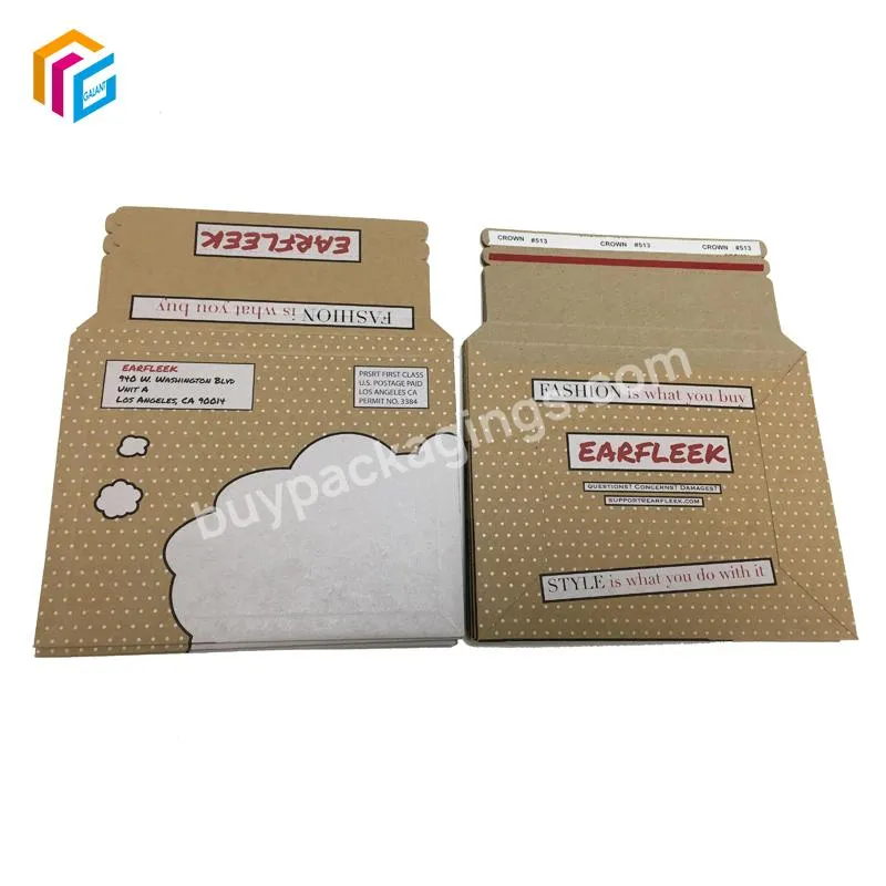 Wholesale Hard paper envelope expandable corrugated cardboard mailer envelope with sealing