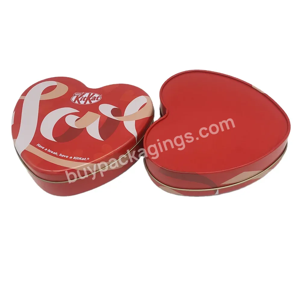 Wholesale Heart Shape Metal Gift Tin Box For Cookie