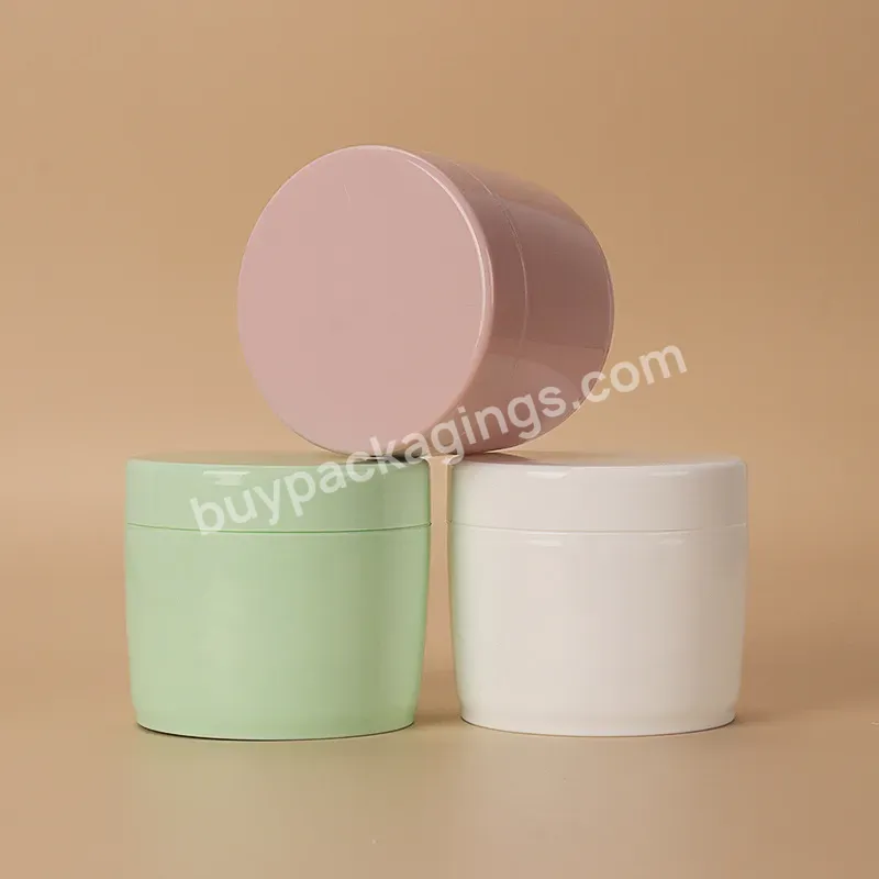 Wholesale High Quality 1000ml Conditioner Body Lotion Packaging Jar With Screw Cap Pink Green Pet Eco-friendly Plastic Jar