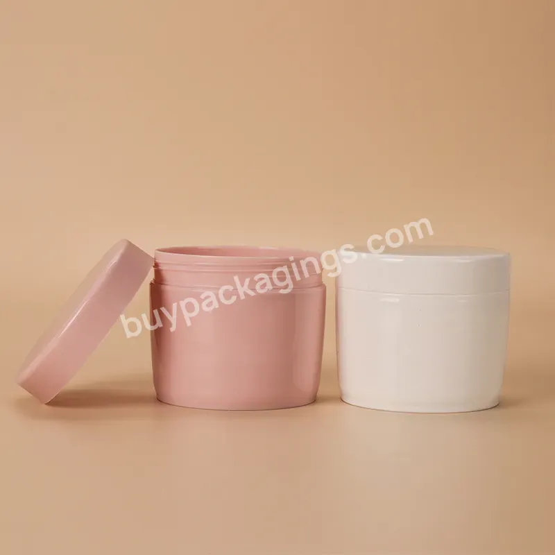 Wholesale High Quality 1000ml Conditioner Body Lotion Packaging Jar With Screw Cap Pink Green Pet Eco-friendly Plastic Jar