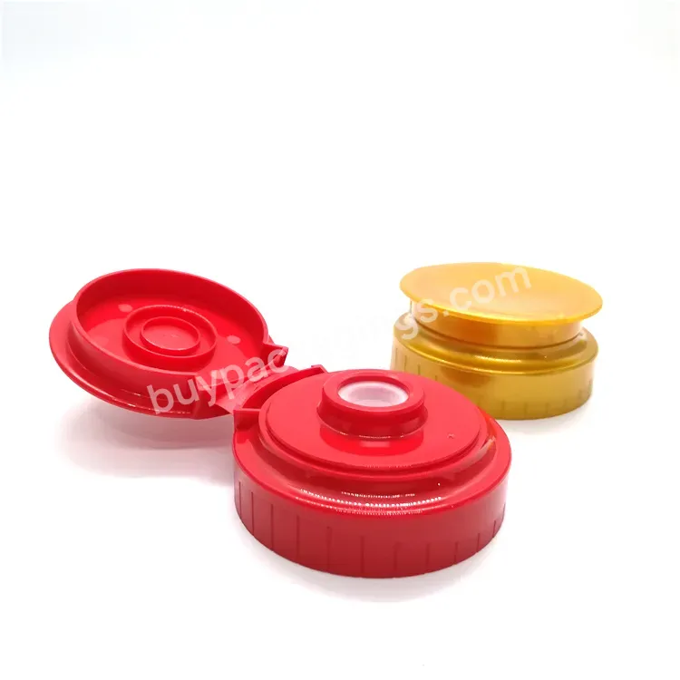 Wholesale High Quality 53mm Plastic Bottle Cap Flip Top Cap With Silicone Valve