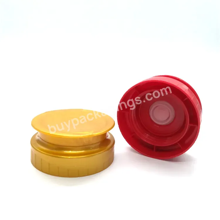 Wholesale High Quality 53mm Plastic Bottle Cap Flip Top Cap With Silicone Valve