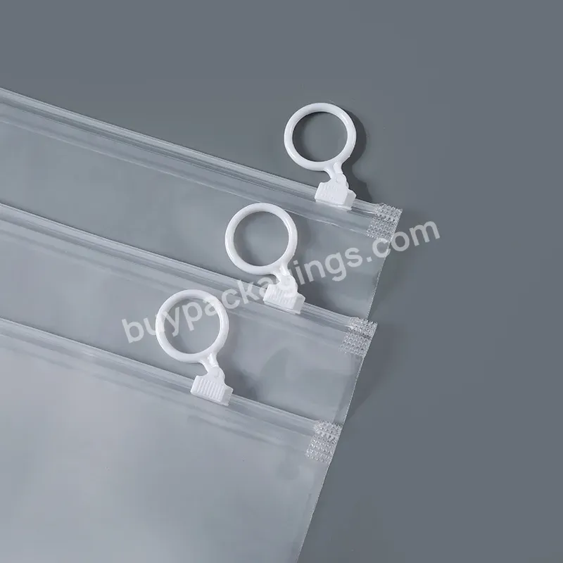 Wholesale High Quality Custom Printing Frosted Clear Zipper Plastic Bags For Clothing With Own Logo