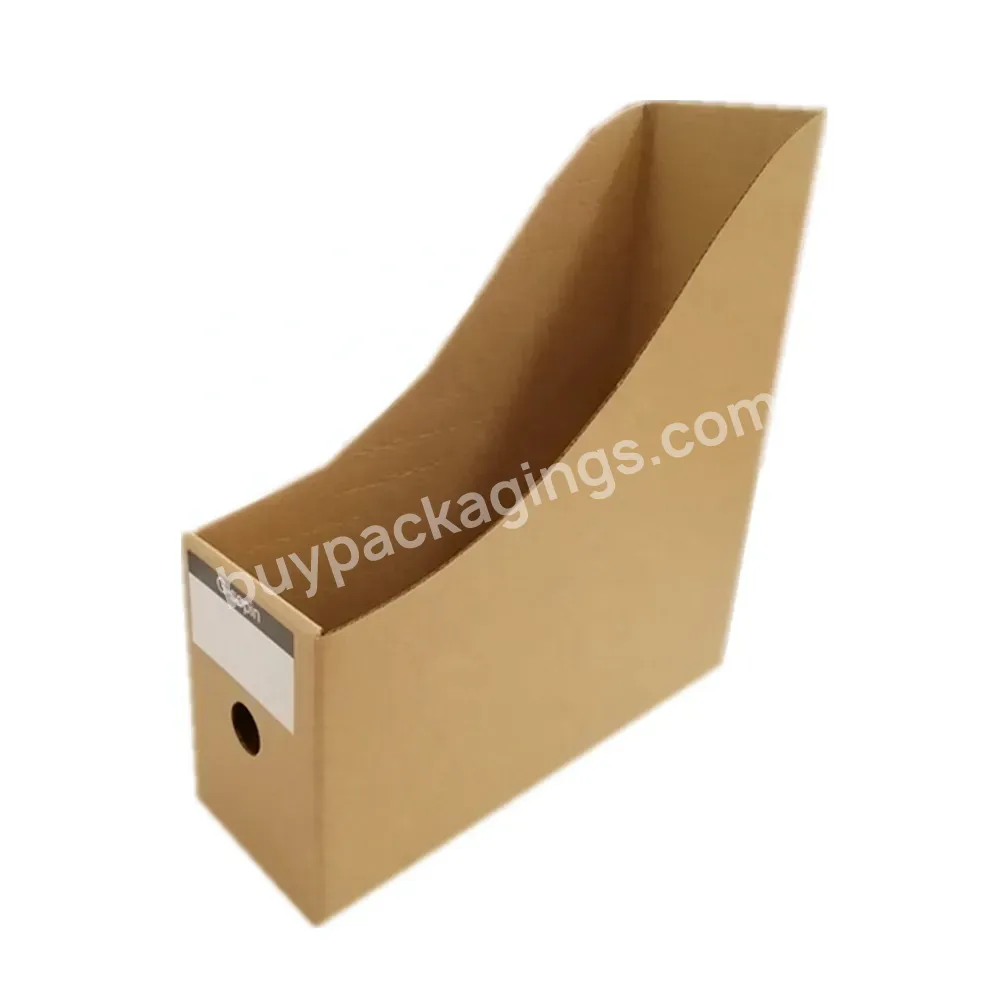 Wholesale High Quality Environment Rigid Cardboard Paper Desktop Paper Holder Magazines Books Storage Box File Organizer