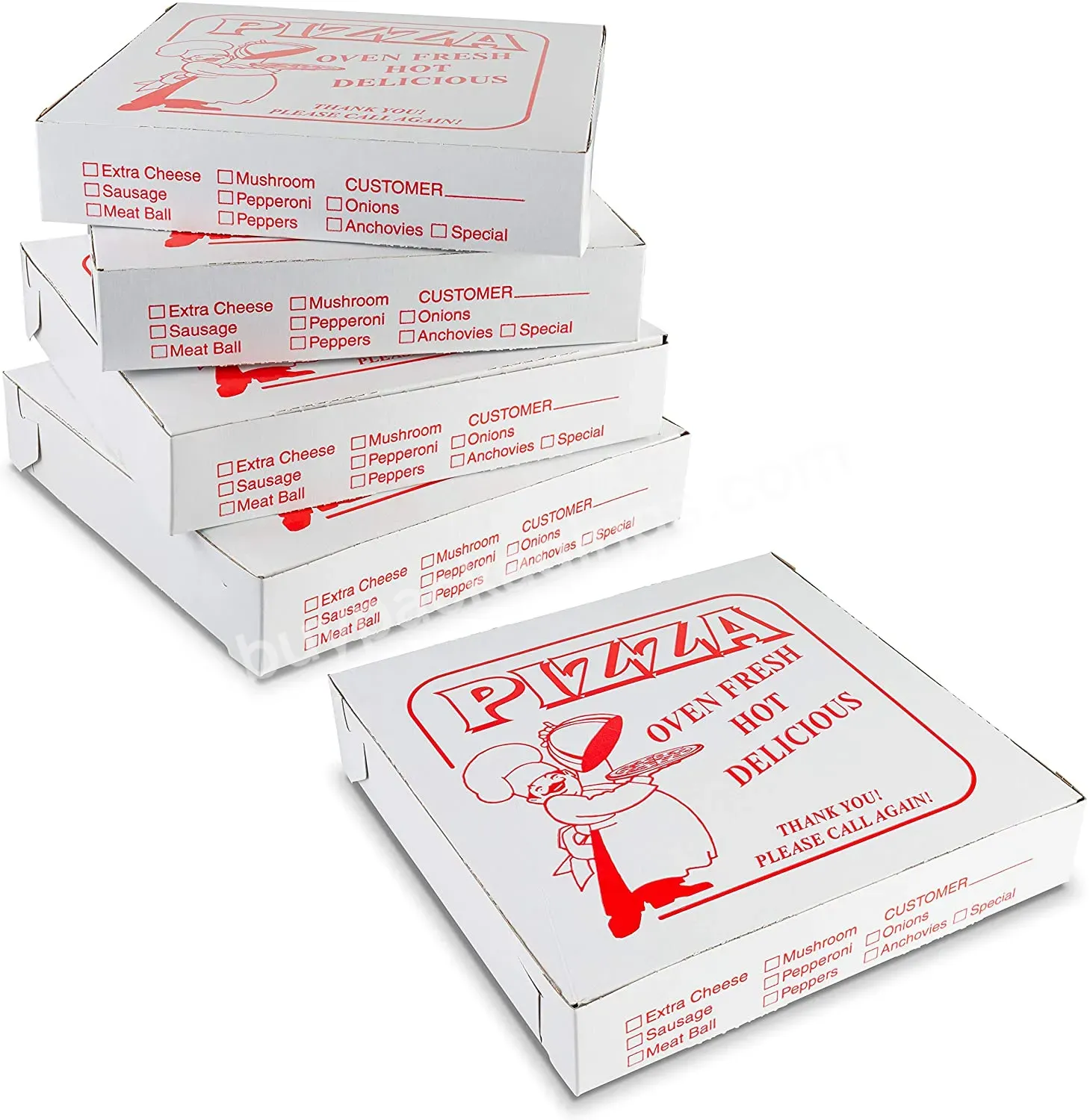 Wholesale High Quality Factory Custom Sizes And Printing Pizza Box Shipping White Kraft Pizza Box