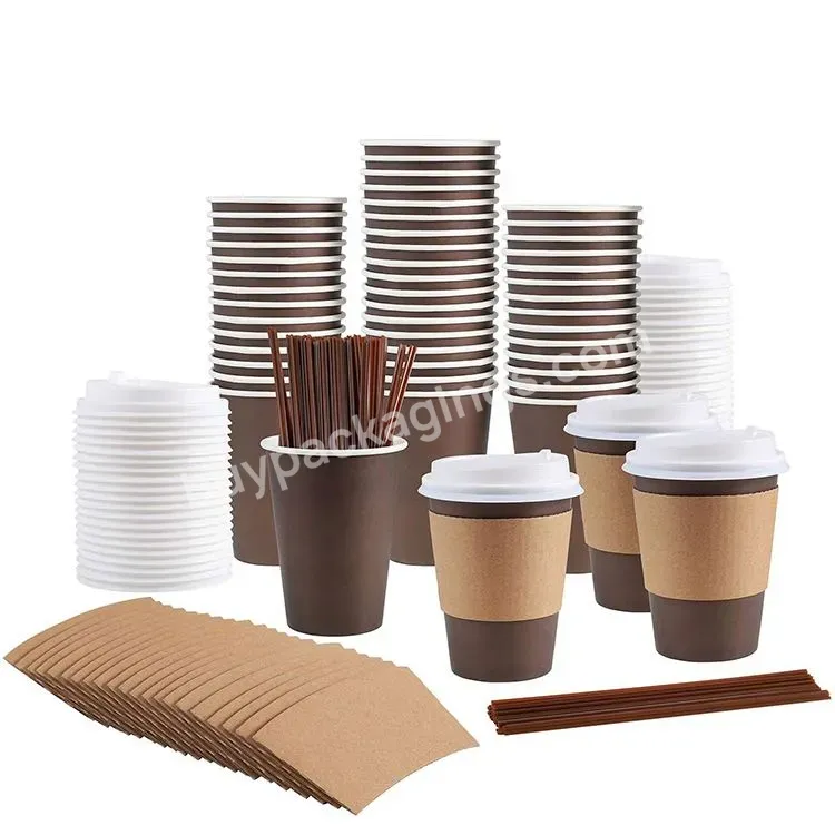 Wholesale High Quality Ripple Wall Cups Printing Kraft Bag For Coffee Beans Bakery White Craft Paper Bags