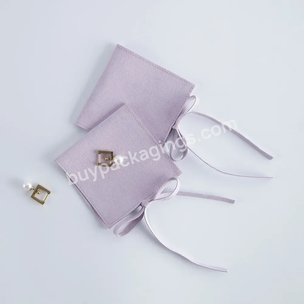 Wholesale High Quality Small Moq Microfiber Jewelry Pouch With Logo Printing