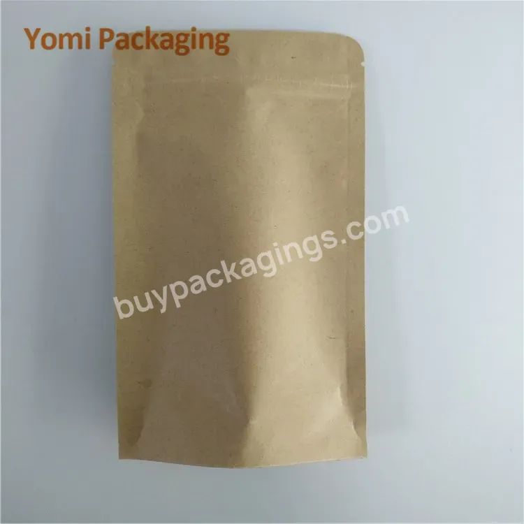 Wholesale High Quality Stand Up Pouch Kraft Paper Coffee Bag Custom Printed Tea Packaging Bags