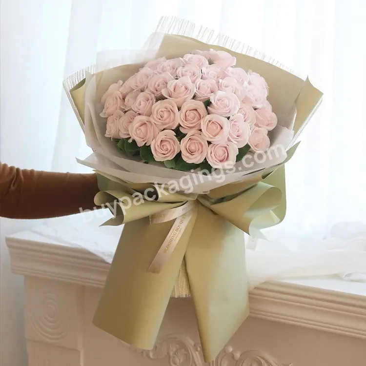 Wholesale High Quality Waterproof Decorative Flower Wrapping Paper For Gift Basket