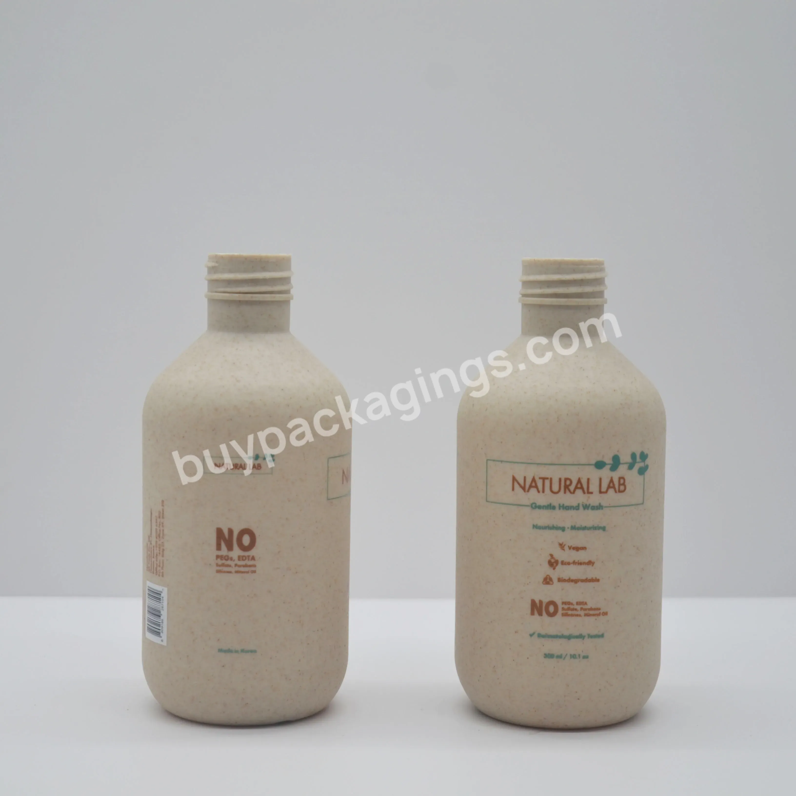 Wholesale High Quality Wheat Straw Bottle Cosmetic Packaging 100ml Press Upscale Wheat Straw Ecological Lotion Bottle