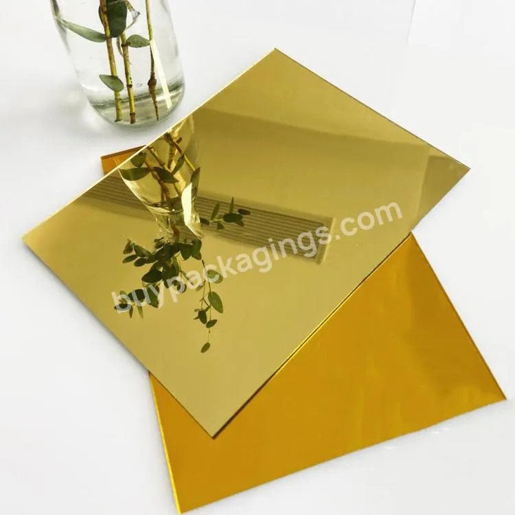 Wholesale High Reflective 2mm 3mm Gold And Silver Plastic Acrylic Perspex Mirror Sheet