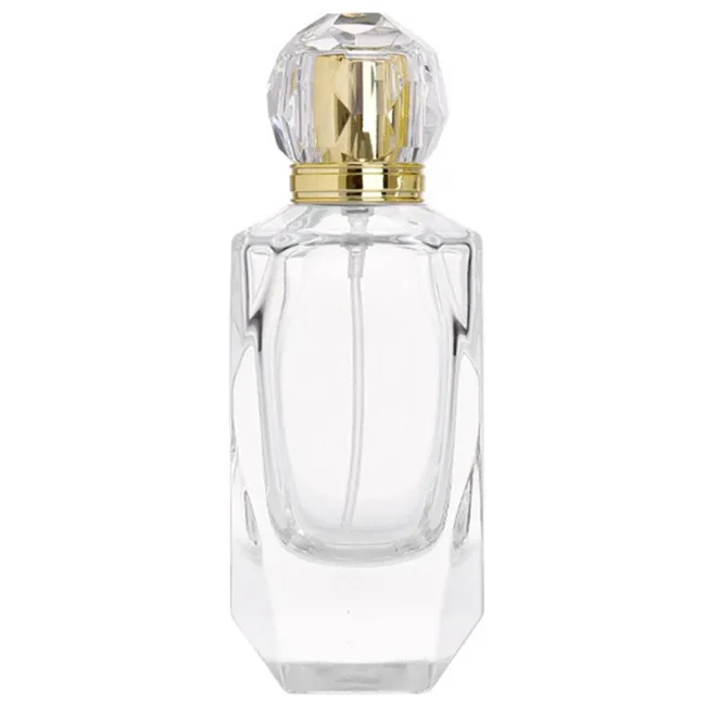 Wholesale Hot Sale High Quality Cheap Price Clear Cone Spray Glass Material 50ml Perfume Bottle