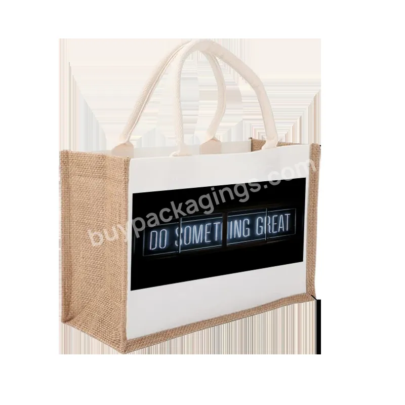 Wholesale Jute Bag For Food Custom Logo Reusable Thermal Insulation Bag