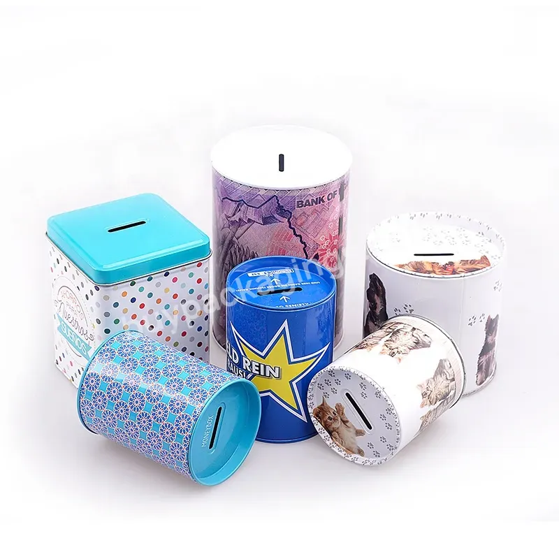 Wholesale Kid Cartoon Coin Bank Toy Custom Print Metal Money Tin Box - Buy Coin Bank,Money Tin Box,Tin Money Box.