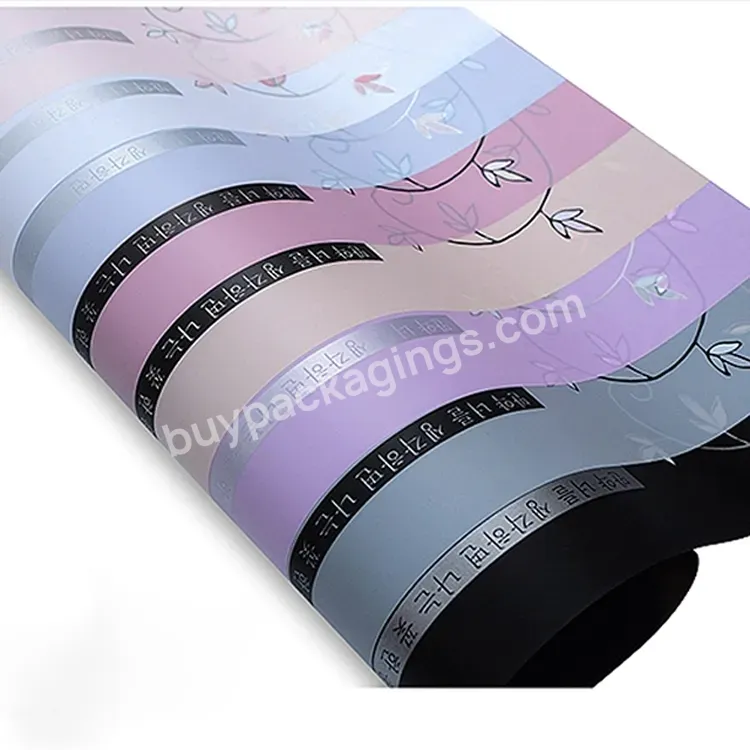 Wholesale Korean Style New Custom Plastic Waterproof Wrapping Paper And Roll For Gift & Flower Packing