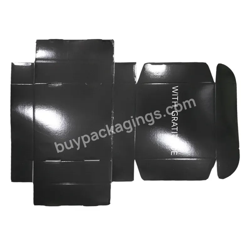 Wholesale Large Black Cardboard Paper Mailing Apparel Box Custom Logo Printed Corrugated Shipping Packaging Box