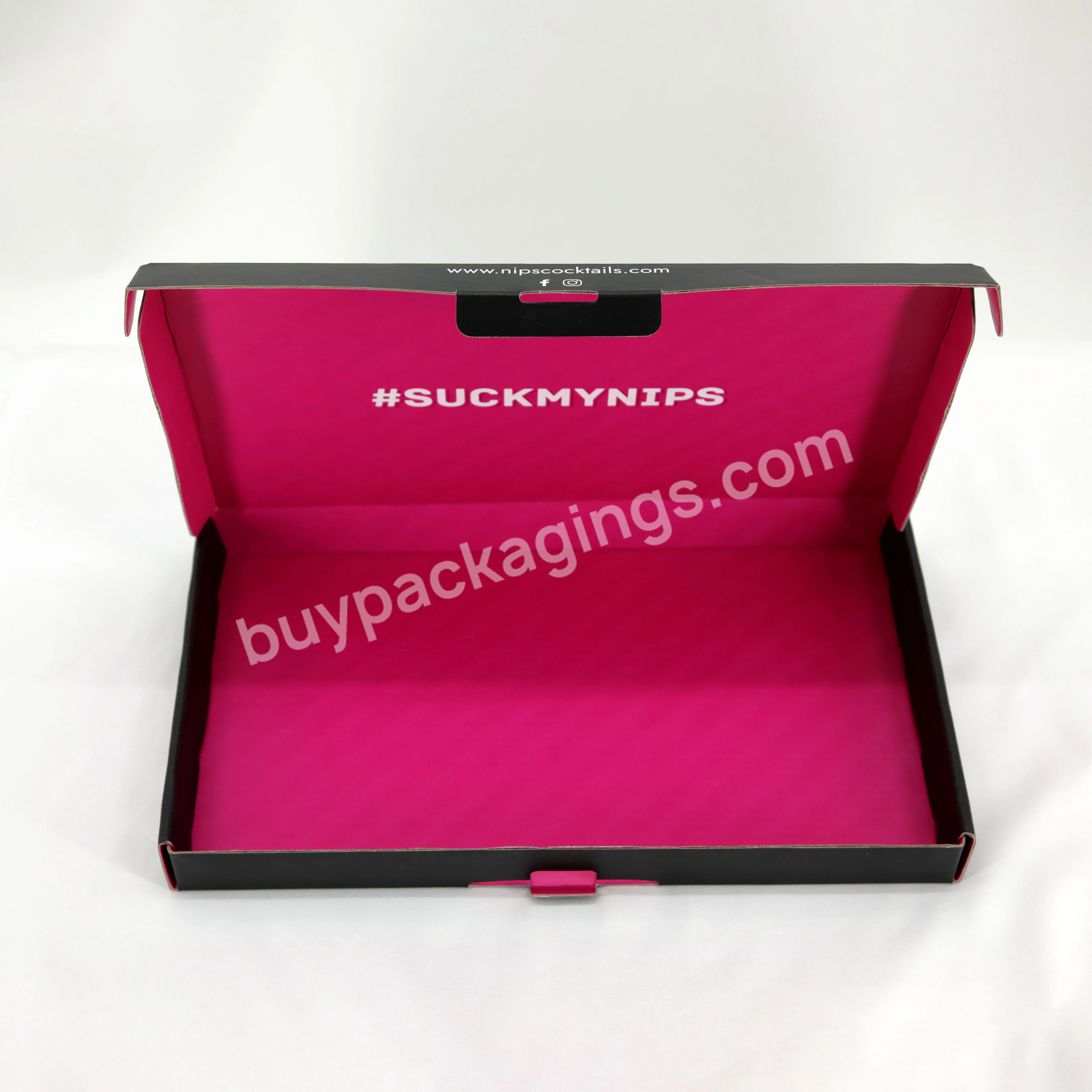 Wholesale Large Black Pink Cardboard Paper Mailing Apparel Box Custom Logo Printed Corrugated Shipping Packaging Box